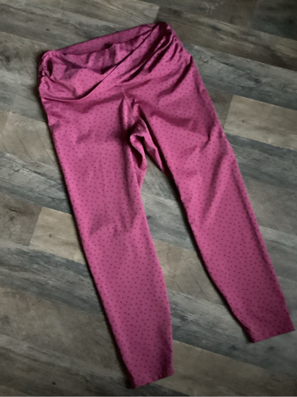Nike Pink Dot-Print Stretch Leggings